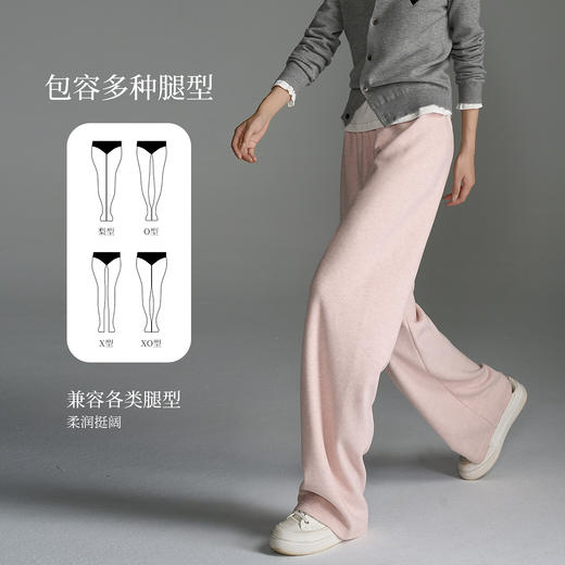 OLrain欧芮儿垂感宽松直筒针织休闲裤秋季2025新款简约松弛感裤子 商品图1