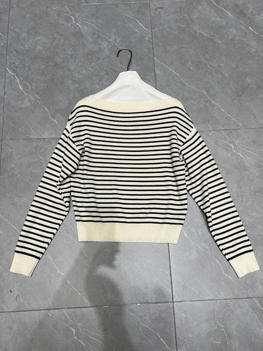 【门店同款】ENJOY秋季“光阴序语”一字肩两穿条纹针织衫 164943321 商品图0