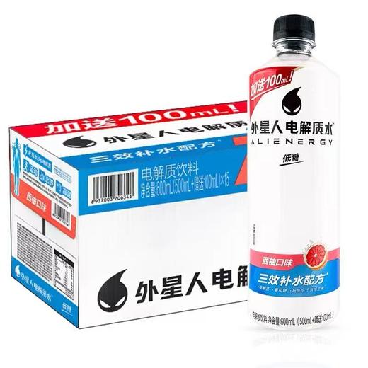 外星人电解质无糖饮料西柚味600ml 22223890 商品图0