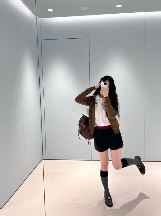 缪缪25ss春季爆火的帆布双肩包 石木楠色（PLD） 商品图13