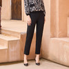 半身缘女裤 春季弹性腰头拼接宽松九分休闲裤261102E30320010 商品缩略图2