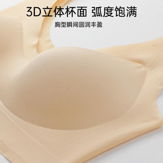 忆夏浅浅 舒适文胸(VIP)【轻薄无痕 凉感内衣】透气无钢圈粉底液隐形聚拢美背内衣 商品图7