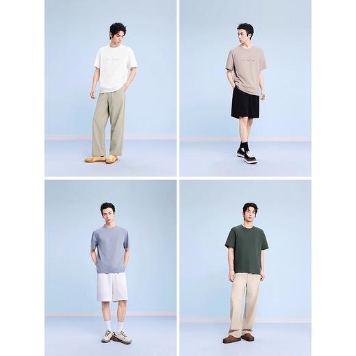 GXG男装 多色字母图案短袖T恤 24年夏季热卖G24X442027 商品图1