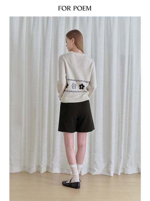 ForPoem 现货 25/FW原创设计醋酸不规则结构百搭经典短款裙裤 商品图4