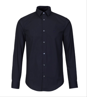 Emporio Armani 男士经典百搭弹棉刺绣飞鹰logo休闲衬衣12281