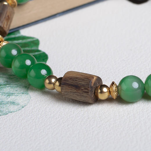 xy0560沉香+碧玉珍珠手串 商品图5