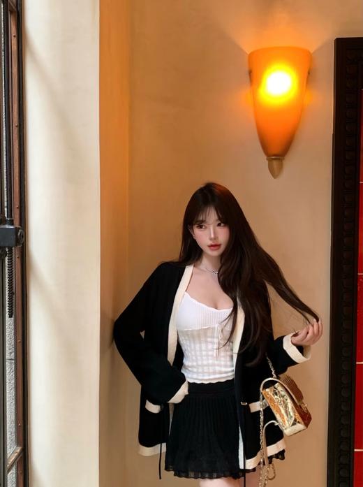 香奈儿25早秋新款手工坊系列拼色绑带开衫（TM） 商品图8