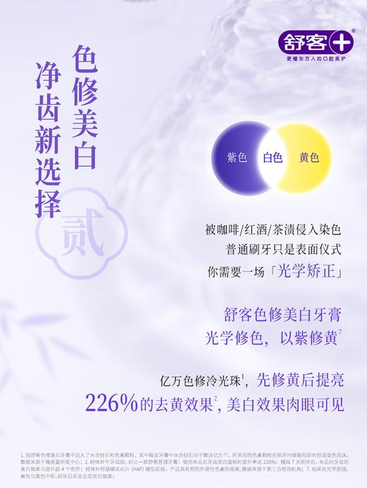 【新品】舒客色修美白牙膏110克 小苏打健齿护龈120g 樱巧柔护牙刷2支装 --组合商品不支持部分退款 商品图5