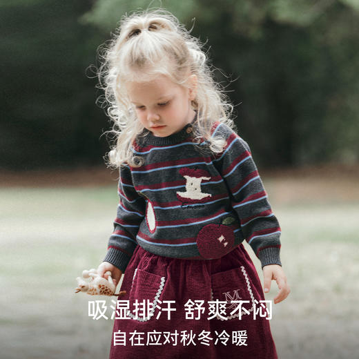 【宝宝服饰】嫚熙童装儿童毛衣秋季针织衫女童内搭上衣 商品图3