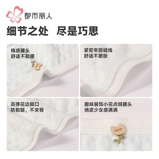 都市丽人内裤女士NC提花内裤女士三角内裤女内裤纯棉内裤LKH3D1 商品图7