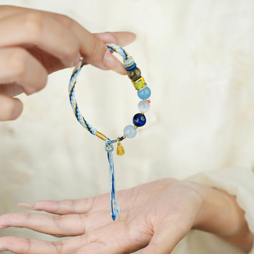 【普陀山】五行五珠款-水 | 水月 · 海潮音 师傅手工编织手绳 商品图2