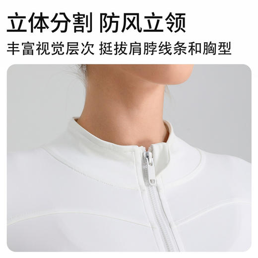 【139元任选2件】跃牌 “晨”系列 新款拉链长袖瑜伽外套速干显瘦瑜伽服女跑步健身运动上衣JLWT（活动产品，收货7天内支持退换） 商品图2