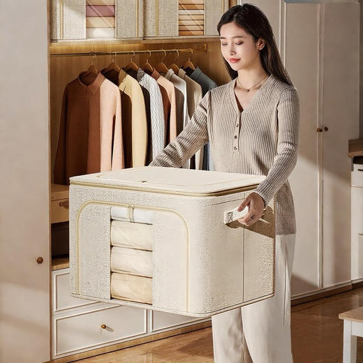 QIANYOU浅幼大容量PET收纳箱｜ 简约风、承重强，防尘加厚！ 商品图0