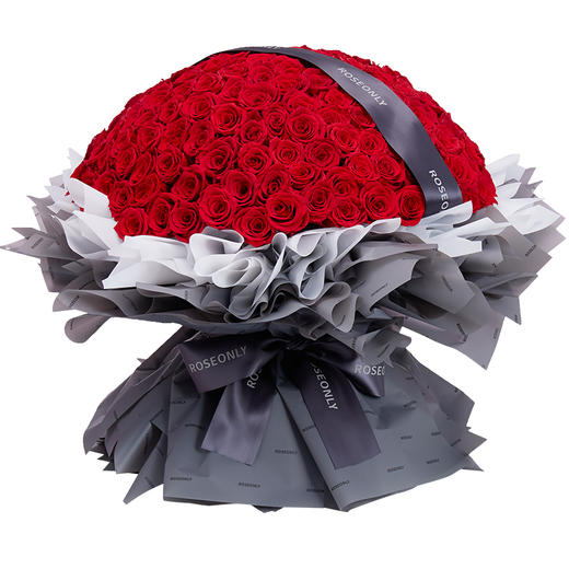 ROSEONLY诺誓 永生玫瑰 爱在满怀-永生手捧 199枝 送女友送老婆 商品图3