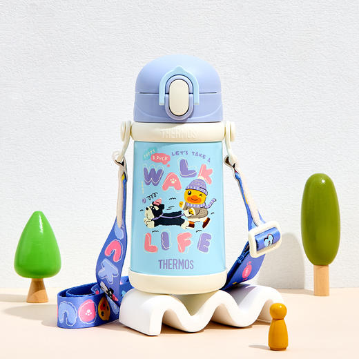 德国Thermos 膳魔师B.Duck高真空不锈钢吸管杯400ml 儿童吸管杯2岁+ 商品图3