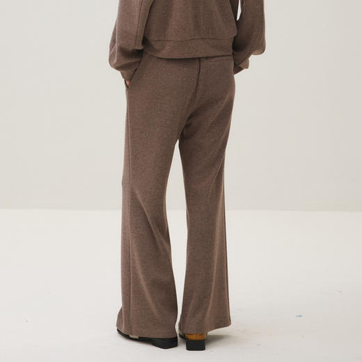 谜底休闲裤长裤女2025秋新品百搭松紧腰显瘦显高喇叭裤253MK1180 商品图2