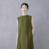 秋香色亚麻连衣裙文艺外穿内搭复古春夏秋【预售3天】GYD0622 商品缩略图0