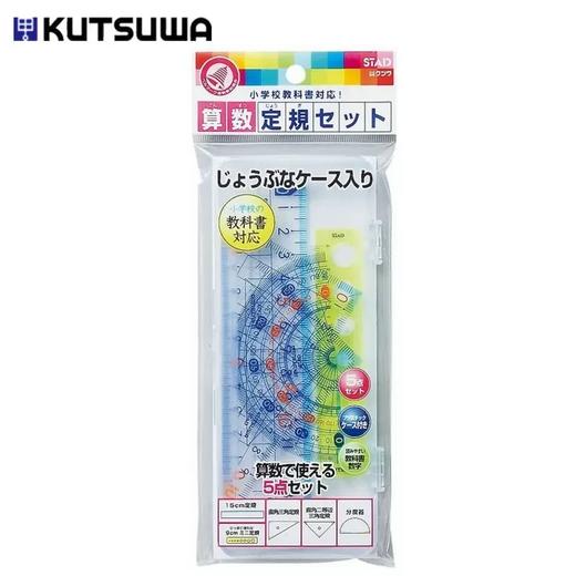 日本KUTSUWA 教科书对应大数字易读0刻度起始透明直尺 商品图5