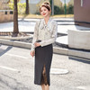 SX3108-03072025春季新款名媛气质女人味蕾丝拼轻奢时尚包臀连衣裙 商品缩略图2