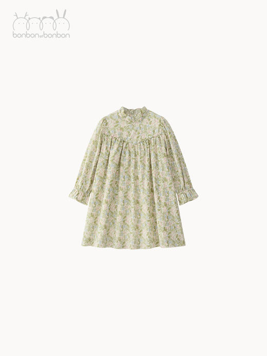 花边领碎花连衣裙 商品图0