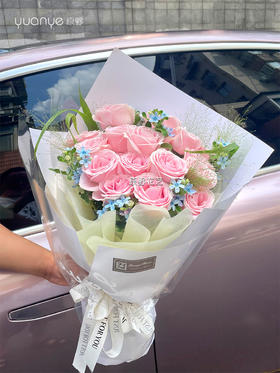 【粉色物语】（2款可选）粉色玫瑰混搭花束