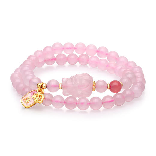 金六福吉祥沁粉佳人粉水晶手串JLFJSC1043★ 商品图7