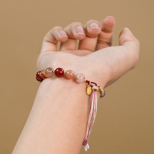 【普陀山】五行五珠款-火 | 火明 · 般若光     师傅手工编织手绳 商品图3