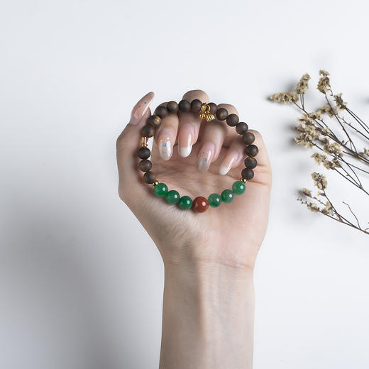 xy0558沉香+南红非洲翠手串 商品图8