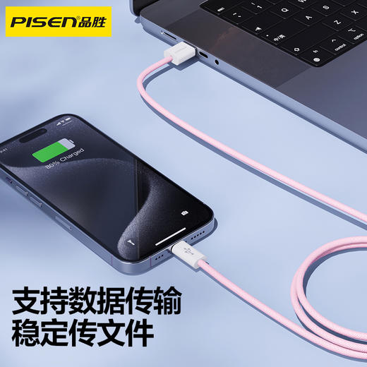 品胜 A to L高密编织12W数据线1.2米/2米 支持数据线传输 商品图3