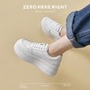【超轻量小白鞋】ZHR 则则6.5增高小白鞋圆头系带厚底女鞋3802965 商品缩略图3