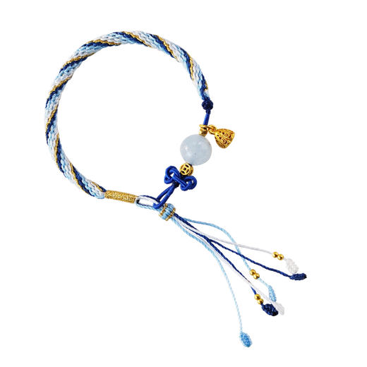 【普陀山】五行单珠-水 | 水润 · 帝王泽 师傅手工绳编手串 商品图4