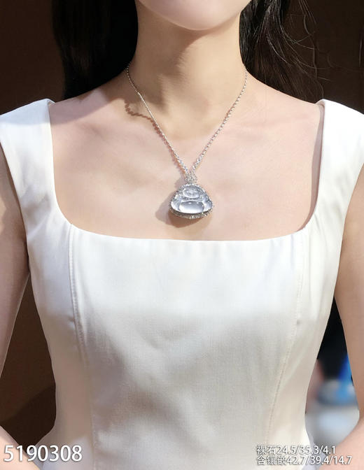 玻璃种佛公吊坠。99999【5190308】 商品图4