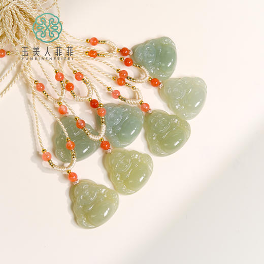 D和田玉吊坠-晴水佛公配绳 商品图0