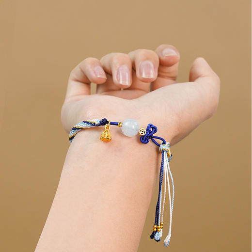 【普陀山】五行单珠-水 | 水润 · 帝王泽 师傅手工绳编手串 商品图3