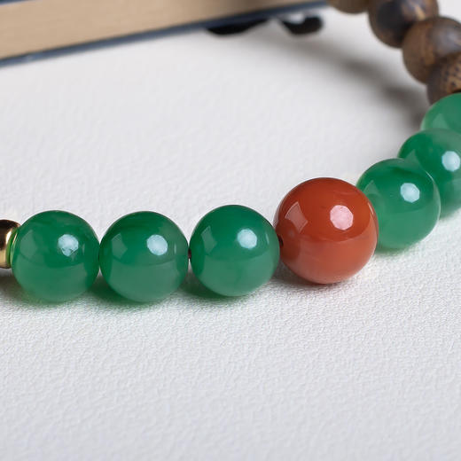 xy0558沉香+南红非洲翠手串 商品图5