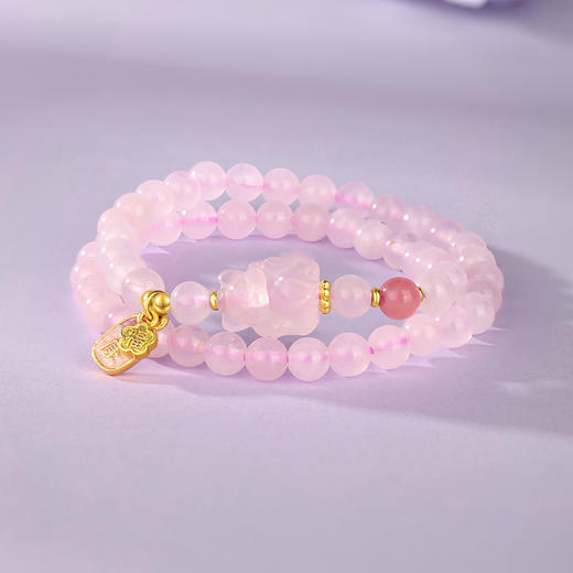 金六福吉祥沁粉佳人粉水晶手串JLFJSC1043★ 商品图3