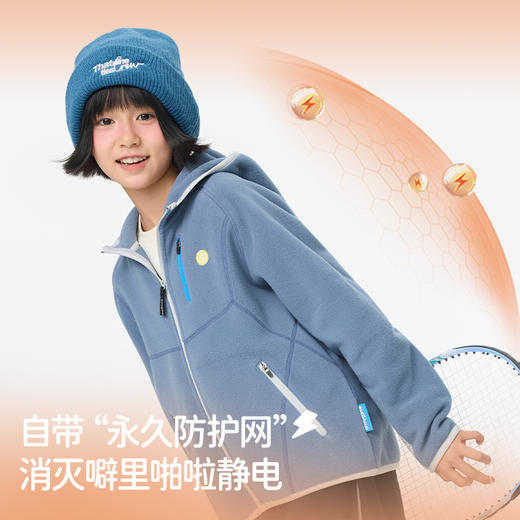 onmygame【糯糯系列】儿童连帽外套秋冬百搭男女童保暖软糯考拉绒外套 商品图3