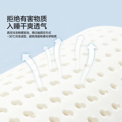 水星家纺可水洗天然乳胶枕93含量A类抑菌夏季凉感深睡乳胶枕芯选 商品图4