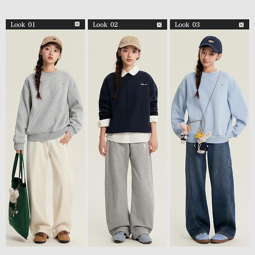 笛莎Deesha青少年女童卫衣2025冬季女童恒温暖皮卫衣 商品图3