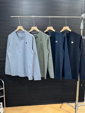 D082134秋季新款圆领拉链口袋休闲运动卫衣