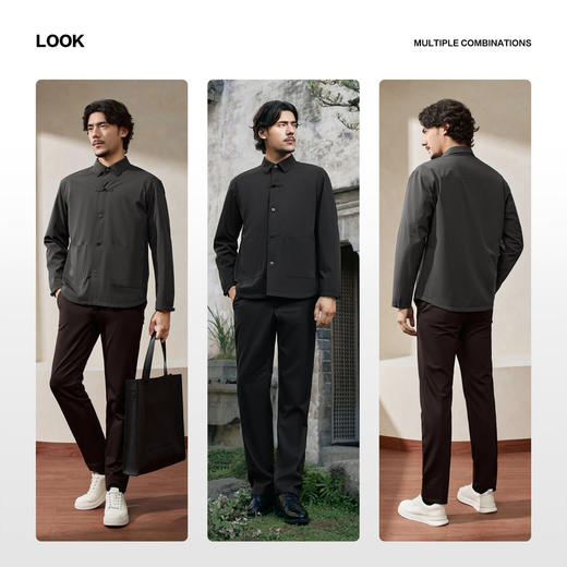 【国风新中式】柒牌男装2025秋季新品时尚潮流休闲舒适男士上衣129K70970 商品图2