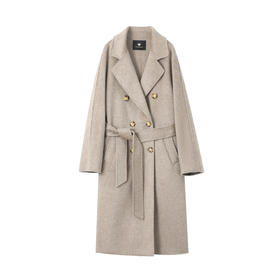 “白月光"秋冬新款山羊绒绵羊毛双面大衣百搭毛呢外套RM801【有运费险】