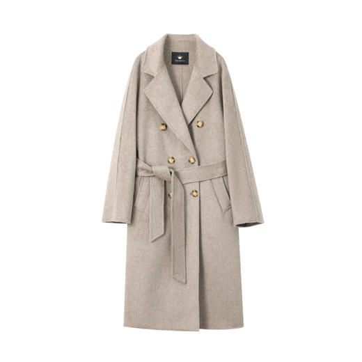 “白月光"秋冬新款山羊绒绵羊毛双面大衣百搭毛呢外套RM801【有运费险】 商品图0