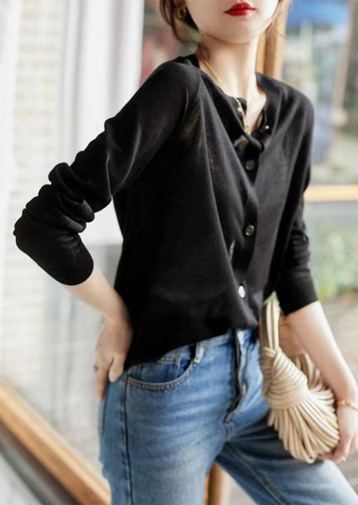  🌷【初秋专场💥圆领纯色星光微闪精纺羊毛开衫HJZXZ49】🔹轻奢细闪把星空穿在身上的绝美氛围感！⁮！🔸 商品图0