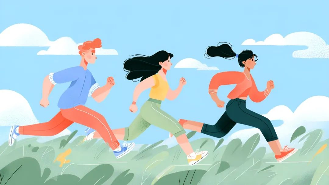 摄图网_603123981_三人奔跑在绿草蓝天下的场景（企业商用）.jpg