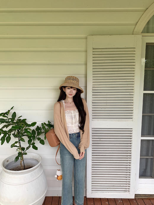 金蘑菇菇 少女感早春指南 浅春系直筒牛仔 / 不挑腿型浅色牛仔裤 商品图7