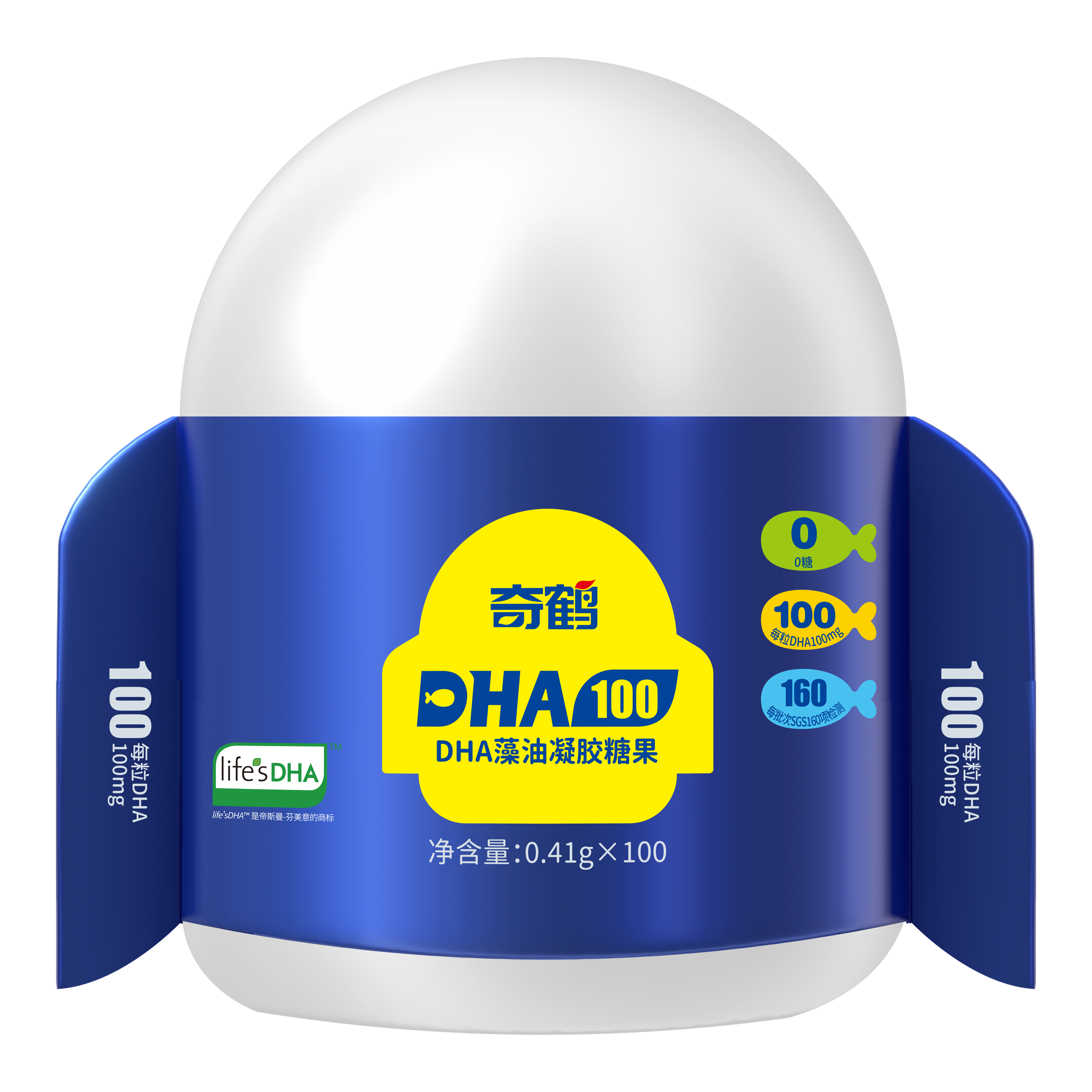 【奇鹤】DHA藻油凝胶糖果100mg