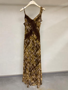 【门店同款】ENJOY秋季“光阴序语”蝴蝶格纹长裙 164698492