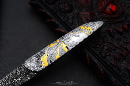 三希堂  现代刀系列  瑞鹤祥龙  未开刃 商品图4