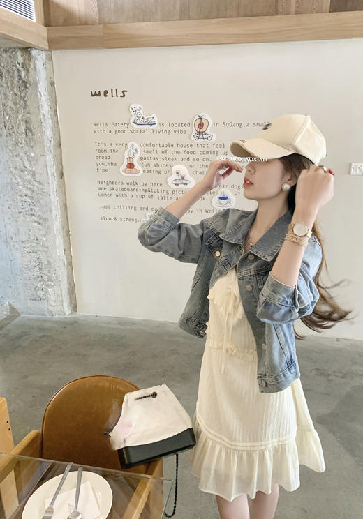 【189元任选2件】最后一波现货！【甜心玛丽】米杏色连衣裙 商品图8